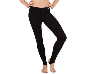 TecTake Legging à sous-Pied pour Femme | Talons et Pointes Ouvertes pour Plus de Sensations | Grand Confort de Port - diverses Couleurs et Tailles (XXL | Noir | No. 301314)