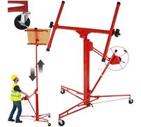 tectake® Lève plaque Placo Lève panneaux Plateforme élévatrice inclinable Aide de montage de panneaux en placoplâtre, bois ou métal max. 68 kg Ascenseur de plaque Outillage plaquiste Outil Bricolage