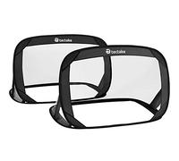 TecTake 800784 Lot de 2 Buts de Football Pop-Up Mini Cage de Foot Pliable Résistante aux Intempéries Sac de Transport - Diverses Couleurs (Noir)