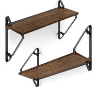 TecTake® Lot de 2 Étagère Murale Étagère Bibliothèque Étagère Rangement Meuble de Rangement Industriel Rangement Bureau, Salon, Chambre, Etagere Rangement Meubles de Salon, Salle de Bain Cuisine