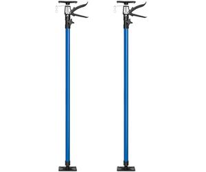 tectake® Lot de 2 Etais telescopique Support Plafond, Etai telescopique, réglable en hauteur de 115 à 290 cm, Charge max. 30kg par Etai de soutien, Fixation rapide, Bricolage, Outil plaquiste, Bleu