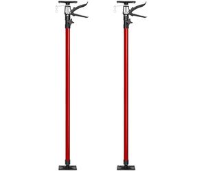 tectake® Lot de 2 Etais telescopique Support Plafond, Etai telescopique, réglable en hauteur de 115 à 290 cm, Charge max. 30kg par Etai de soutien, Fixation rapide, Bricolage, Outil plaquiste, Rouge