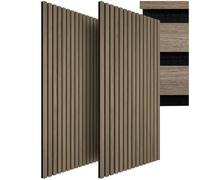 tectake® Lot de 2 Panneaux Acoustiques muraux et pour plafond, Panneaux acoustiques en Bois MDF, Feutre insonorisant, Panneau Mural decoratif pour Isolation phonique Chambre, Bureau, Studio de musique
