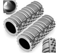 tectake® Lot de 2 Rouleau de massage en mousse EVA et PVC, Rouleau massage dos 33,5 x 14,5 cm, Soulage les tensions musculaires, Gym, Yoga, Pilate, Sport, Fitness, Recuperation musculaire, Relaxation