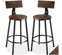 TecTake 800972 Ensemble de tabourets de Bar Poole - diverses Couleurs - (Bois Foncé Industriel)