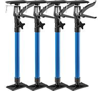 tectake® Lot de 4 Etais telescopique, Etai telescopique Soutien de porte, réglable en hauteur de 51 à 115 cm, Charge max. 30kg par Etai de soutien, Fixation rapide, Bricolage, Construction, Bleu