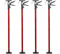 tectake® Lot de 4 Etais telescopique Support Plafond, Etai telescopique, réglable en hauteur de 115 à 290 cm, Charge max. 30kg par Etai de soutien, Fixation rapide, Bricolage, Outil plaquiste, Rouge