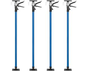 tectake® Lot de 4 Etais telescopique Support Plafond, Etai telescopique, réglable en hauteur de 115 à 290 cm, Charge max. 30kg par Etai de soutien, Fixation rapide, Bricolage, Outil plaquiste, Bleu