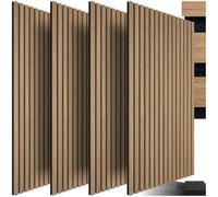 tectake® Lot de 4 panneaux acoustiques muraux et pour plafond, en Bois MDF, 120 x 60 x 2,1 cm par panneau mural decoratif pour isolation phonique Chambre, Bureau, Studio de musique Decoration murale