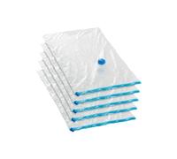 TECTAKE Lot de 5 sacs sous-vide avec une valve simple d'entrée et de sortie M (48 x 68 cm) blanc transparent