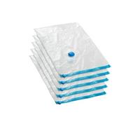 TECTAKE Lot de 5 sacs sous-vide avec une valve simple d'entrée et de sortie S (40 x 60 cm) blanc transparent