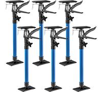 TecTake 800504 Étai de soutien porte tige télescopique | Capacité de charge jusqu’à 30 kg | Réglable en continu - diverses quantités (6x bleu | no. 402614)