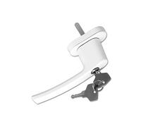 TECTAKE Lot de 6 poignées de fenêtre verouillables en position inclinée et fermée Ensemble de 6 pièces blanc
