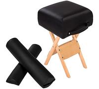 tectake® Lot de Tabouret & 2 Coussin de Massage de Table de Massage pour Massage cervicales et Cou Nuque Genoux Dos Pieds Coussin de positionnement Rouleau