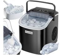 Bac à glaçons - TECTAKE - Machine à glaçons ARCTIC en acier avec réservoir d'eau de 1,2 L avec 2 tailles de glaçons - Noir