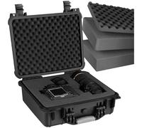TecTake® Malette de Protection, Inserts Mousse pour Appareil Photo, caméra & Accessoires, Outils, 42x39x17,5 cm Boite étanche, Valise étanche avec poignée, Résistante aux Chocs & Eau