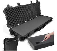 tectake® Mallette de Protection rigide à roulettes 48.5L, 113.5x41x16 cm | 3 couches de Mousse amovibles, Coque Imperméable, 4 Fermetures à ressort, 3 Poignées de Transport, Oeillets pour cadenas