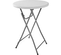 TecTake® Mange Debout Table Haute Pliable Pratique et Élégante Structure légère et résistante Table d'appoint Exterieur Mariage Anniversaire Bapteme Barbecue Bar Exterieur Ø80 cm Hauteur 110 cm