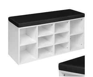 tectake® Meuble Chaussures Meuble de Rangement Moderne Meuble d'entrée pour Max. 10 Paires 103,5x48x30 cm, Rangement Chaussures Gain de Place idéal Entrée, Chambre, Dressing Rangements Chaussure