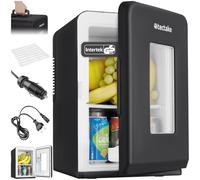 TecTake® Mini frigo de voiture ou de chambre 14L, Fonction 2en1 : refroidissement et chauffage, idéal comme glacière électrique pour boissons, camping, voyage et cosmétiques