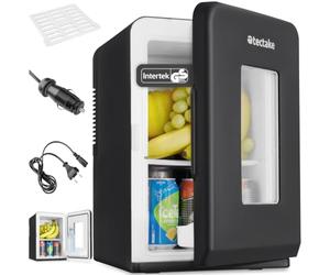 tectake® Mini frigo de voiture ou Mini frigo de chambre Mini bar portable 14L, Fonction 2en1 Refroidissement et chauffage, idéal glacière électrique Boissons Camping voyage Cosmétique Maquillage