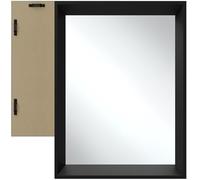 TecTake® Miroir Mural rectangulaire avec Cadre Noir en Plastique 40x60cm Miroir Design Moderne Miroir Industriel pour Décoration Chambre Salon Entrée Salle de Bain Dressing Couloir Coiffeuse Maison