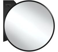 TecTake® Miroir Mural Rond avec Cadre Noir en Aluminium Ø 50 cm Miroir Design Moderne Miroir Industriel pour Décoration Chambre Salon Entrée Salle de Bain Dressing Couloir Coiffeuse Maison