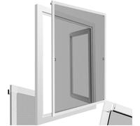 TecTake Moustiquaire fenetre & Store Cadre en Aluminium 100x120cm Blanc Filet Anti Moustique Résistante aux intempéries & aux UV idéal Chambre Enfant, Salon, Chambre Bebe Entrée Maison
