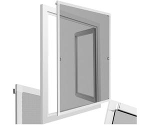 tectake® Moustiquaire pour Fenêtres, 100 x 120 cm, Découpable sur mesure | Cadre en Aluminium, Filet en Fibre Verre, Sans Vissage ni perçage, Résistante aux Intempéries et UV, Montage facile, Blanc