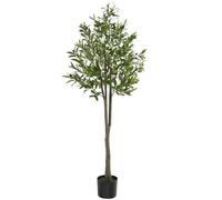 TecTake® Olivier Artificiel 150cm Plante Artificielle Fausse Plante Interieur Arbre Vert Arbre Artificiel Décoration Maison idéal pour Décoration Salon Chambre Cuisine Dressing Chambre Enfant Bureau