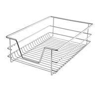 TecTake® Panier de Rangement Coulissant en Inox pour Placard 40cm Tiroir coulissant idéal Organisateur cuisine, rangement sous evier, chambre, dressing, bureau, garde manger, cellier, maison