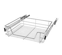 TecTake® Panier de Rangement Coulissant en Inox pour Placard 60cm Tiroir coulissant idéal Organisateur cuisine, rangement sous evier, chambre, dressing, bureau, garde manger, cellier, maison