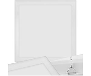 tectake® Panneau LED chaud sans Éblouissement, 62 x 62 cm, plat | Effet rétroéclairé, Acier laqué époxy & Aluminium, Forme carré, Montage mural ou Plafond, Puissance 36 W, 3000K, blanc