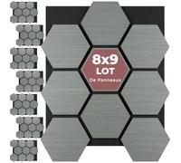 tectake® Panneaux acoustiques 76 x 62 cm, Lot de 8, Aspect Chêne, MDF et Placage en bois véritable, Découpables, Feutre insonorisant, Panneaux isolants phonique, Montage facile - Chêne Gris Clair