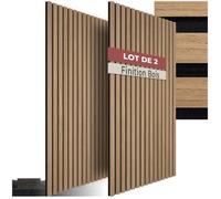 TECTAKE - Panneaux acoustiques Sonic Wall aspect bois, absorption sonore, 120x60cm - chêne