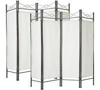 TecTake Paravent Interieur séparateur de pièce Fer forgé 4 Panneaux 180x160cm - diverses Couleurs au Choix et diverses quantités - (2X Blanc | no. 401830)