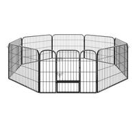 tectake® Parc pour Chien et Petits Animaux Modulable & Pliable Enclos pour Chat extérieur Parc Chiot Cloture Anti Fugue Chien Grillage sans Toit, Portes avec Double verrou