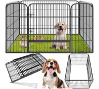 tectake® Parc pour Chien et Petits Animaux Pliable Enclos pour Chat extérieur Parc Chiot 125 x 85 x 70 cm Cloture Anti Fugue Chien Grillage sans Toit, Porte avec Double verrou