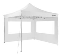 Barnum - TECTAKE - Tonnelle OLIVIA en aluminium, pliante et réglable, avec 2 protections latérales, 3 x 3 m - Blanc