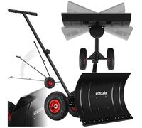 tectake® Pelle à Neige en Métal sur Roues pour déneigement Efficace & Facile, Angle de Lame a Neige réglable Largeur 74cm Pelle Multifonction Outil de Jardin, Jardinage Outillage, Maison Hiver