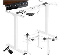 TecTake® Pied de Table de Bureau réglable en Hauteur électrique en Acier Bureau Assis Debout 110-168 x 60 x 70-119 cm Bureau Ergonomique Bureau Ordinateur Pied de Bureau Teletravail Table de Travail