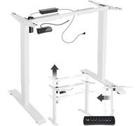 TecTake® Pied de Table de Bureau réglable en Hauteur électrique en Acier pour Bureau Assis Debout 85-129 x 65 x 71-121 cm Fonction Mémoire & Alarme Bureau Ergonomique Bureau Ordinateur Pied de Bureau