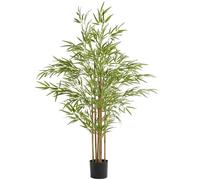 TecTake® Plante Artificielle Bambou Artificiel 150cm Fausse Plante Interieur Arbre Vert Arbre Artificiel Décoration Maison idéal pour Décoration Salon Chambre Cuisine Dressing Chambre Enfant Bureau