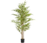 TecTake® Plante Artificielle Bambou Artificiel 180cm Fausse Plante Interieur Arbre Vert Arbre Artificiel Décoration Maison idéal pour Décoration Salon Chambre Cuisine Dressing Chambre Enfant Bureau