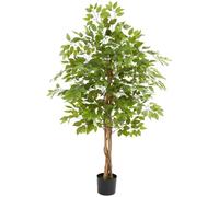 TecTake® Plante Artificielle Ficus Artificiel 160cm Fausse Plante Interieur Arbre Vert Arbre Artificiel Décoration Maison idéal pour Décoration Salon Chambre Cuisine Dressing Chambre Enfant Bureau