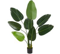 TecTake® Plante Artificielle Oiseau du Paradis 120cm Fausse Plante Interieur Arbre Vert Arbre Artificiel Décoration Maison idéal pour Décoration Salon Chambre Cuisine Dressing Chambre Enfant Bureau
