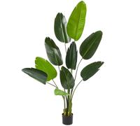 TecTake® Plante Artificielle Oiseau du Paradis 160cm Fausse Plante Interieur Arbre Vert Arbre Artificiel Décoration Maison idéal pour Décoration Salon Chambre Cuisine Dressing Chambre Enfant Bureau