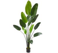 TecTake® Plante Artificielle Oiseau du Paradis 180cm Fausse Plante Interieur Arbre Vert Arbre Artificiel Décoration Maison idéal pour Décoration Salon Chambre Cuisine Dressing Chambre Enfant Bureau