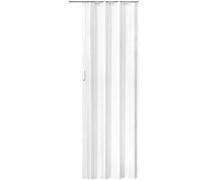 tectake® Porte accordéon interieur 80x203 cm PVC Recoupable Porte coulissante interieur Porte intérieure Porte coulissante pliante Porte de placard coulissante pour Chambre, salle de bain, dressing