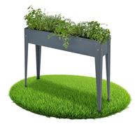 TecTake® Potager de Jardin surélevé sur Pied Lit de Jardin surélevé en Acier laqué, Bac à Fleurs rectangulaire Bac à semis Jardiniere sur Pieds idéal pour Amenagement Serre de Jardin - 98,5x26x82,5cm